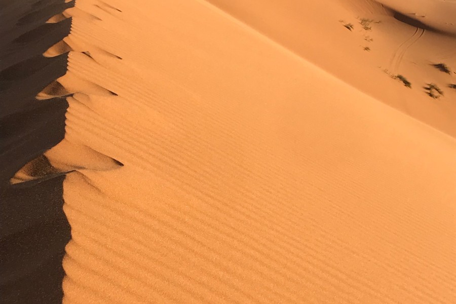 The buttresses of djebel Bani & the erg Mhazile dunes
